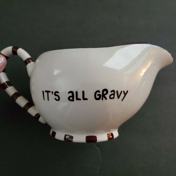 Laurie Vessey Gravy Boat Bowl Our Name Is Mud Collectible Hand Painted New Dish - Picture 8 of 13